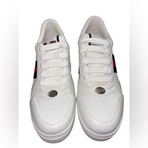 Fashion Lux White Leather Unisex Sneakers